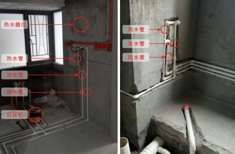 家装循环水水管实拍图，看整体布局方式是怎样的？